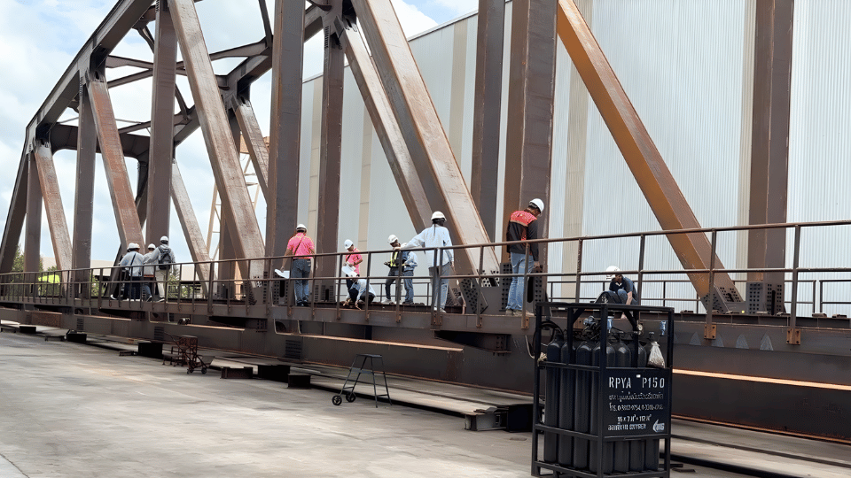 ปรับปรุงขยายสะพานรถไฟเหล็กความยาว 110 เมตร​ (4)